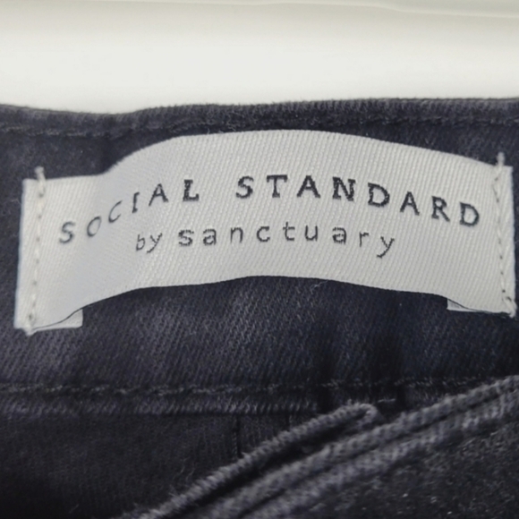 SOCIAL STANDARD Sanctuary Ankle Skinny Jeans Camouflage Black Grey Size 8 Women - Picture 7 of 9